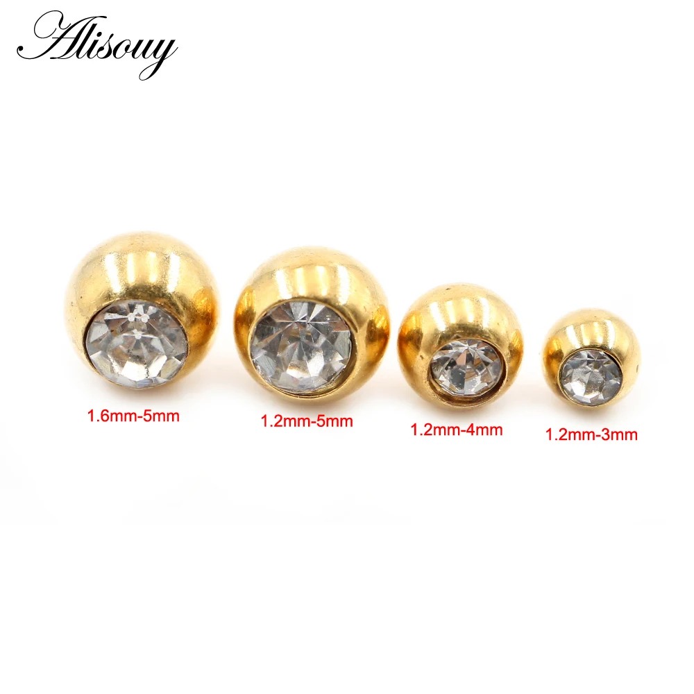 2 Pieces 14G/16G Zircon Stainl - Body Jewelry Replacement Ball review and price