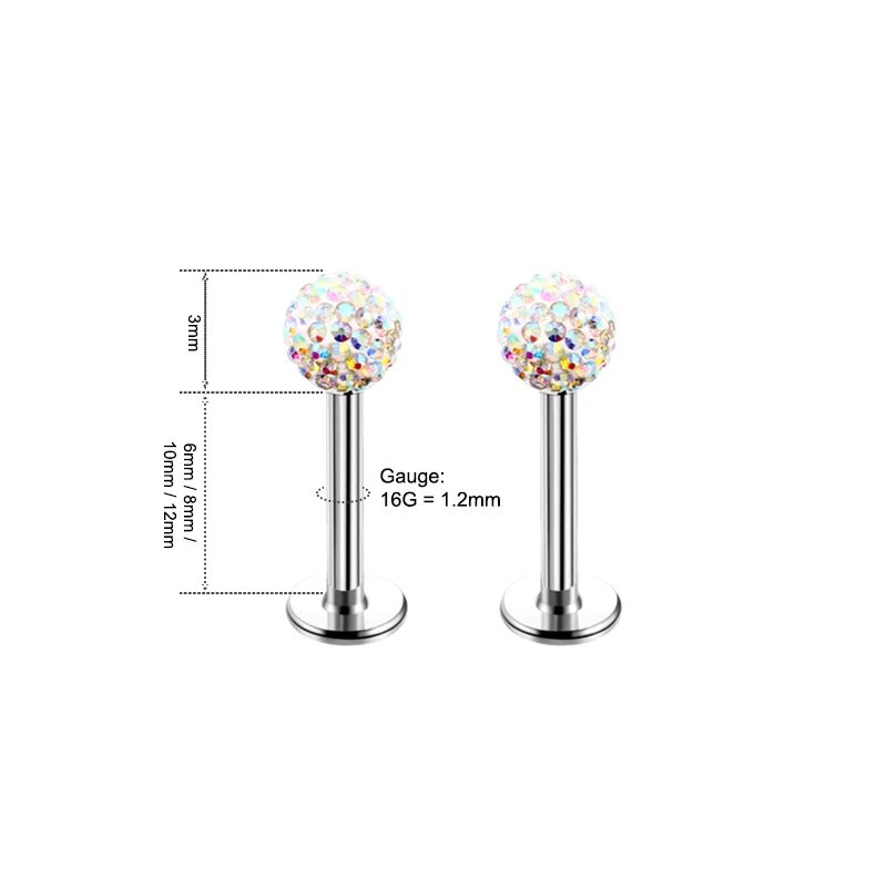 4PCS 16G Surgical Steel Lip La - Body Jewelry Surgical Steel review and price