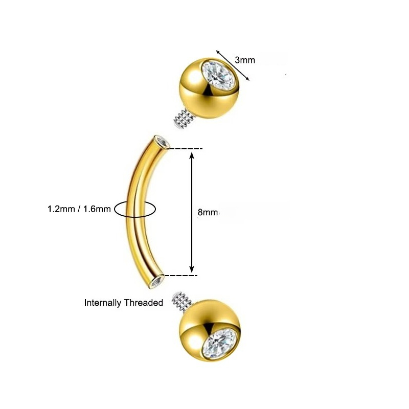 2PCS Body Jewelry 16G Daith Ea - Body Jewelry Surgical Steel review and price