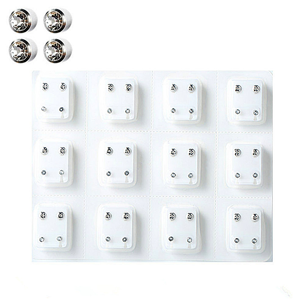 12 Pairs Crystal Medical Earri - Body Jewelry Surgical Steel review and price