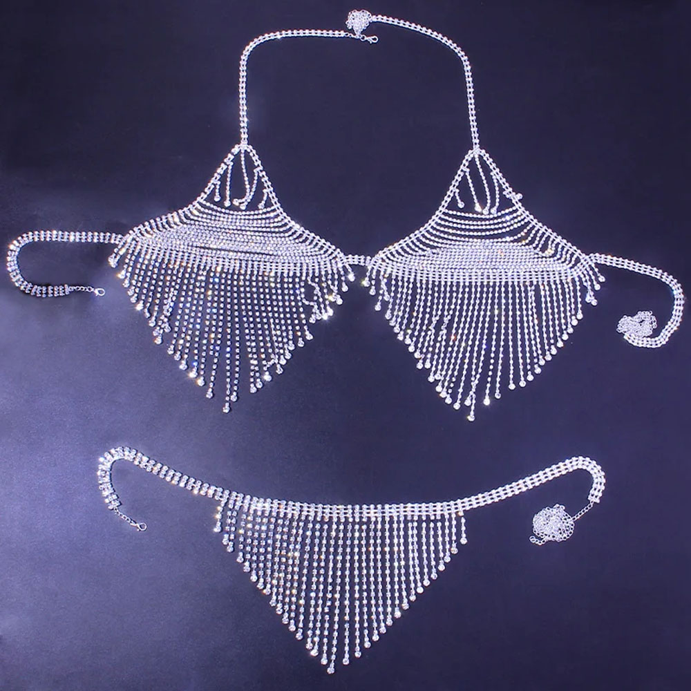 Bling Rhinestone Tassel Body C - Body Jewelry Retainers review and price