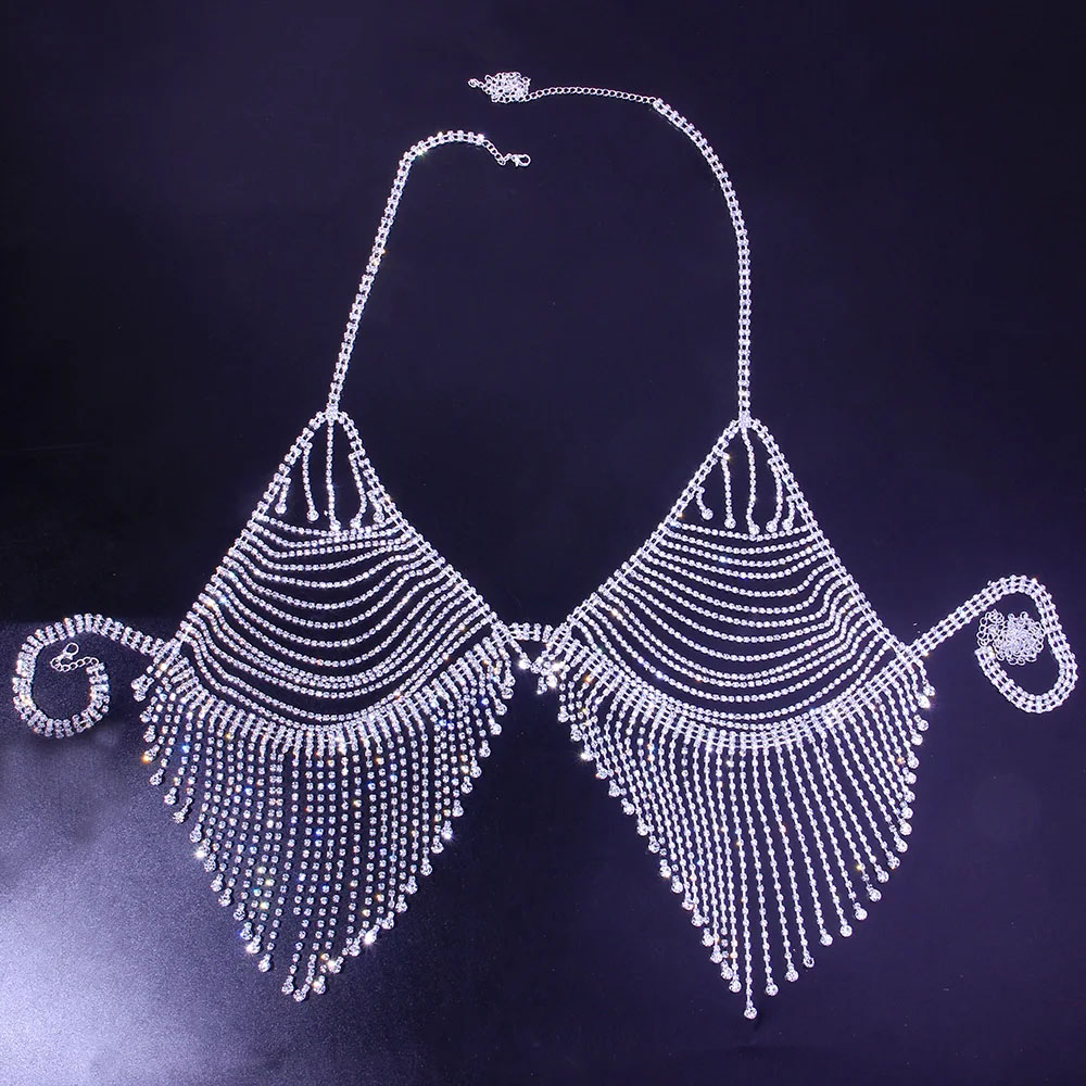 Bling Rhinestone Tassel Body C - Body Jewelry Retainers review and price