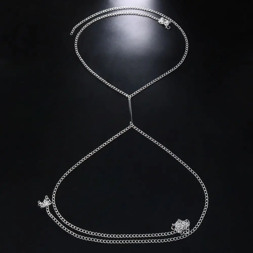 Sexy Metal Chest Chain Harness - Body Jewelry Retainers review and price
