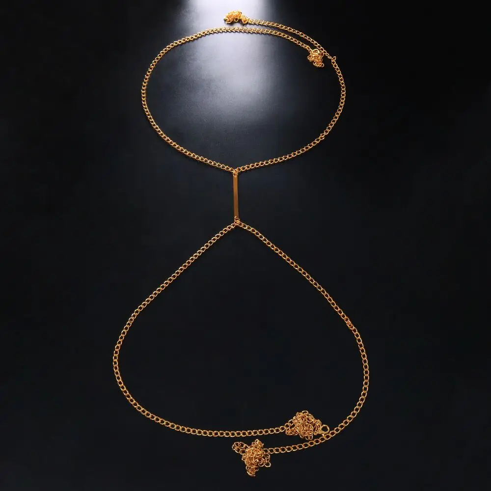 Sexy Metal Chest Chain Harness - Body Jewelry Retainers review and price