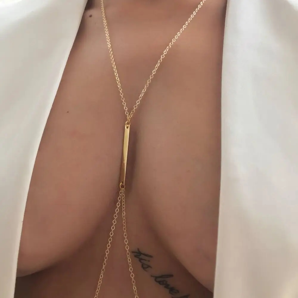 Sexy Metal Chest Chain Harness - Body Jewelry Retainers review and price