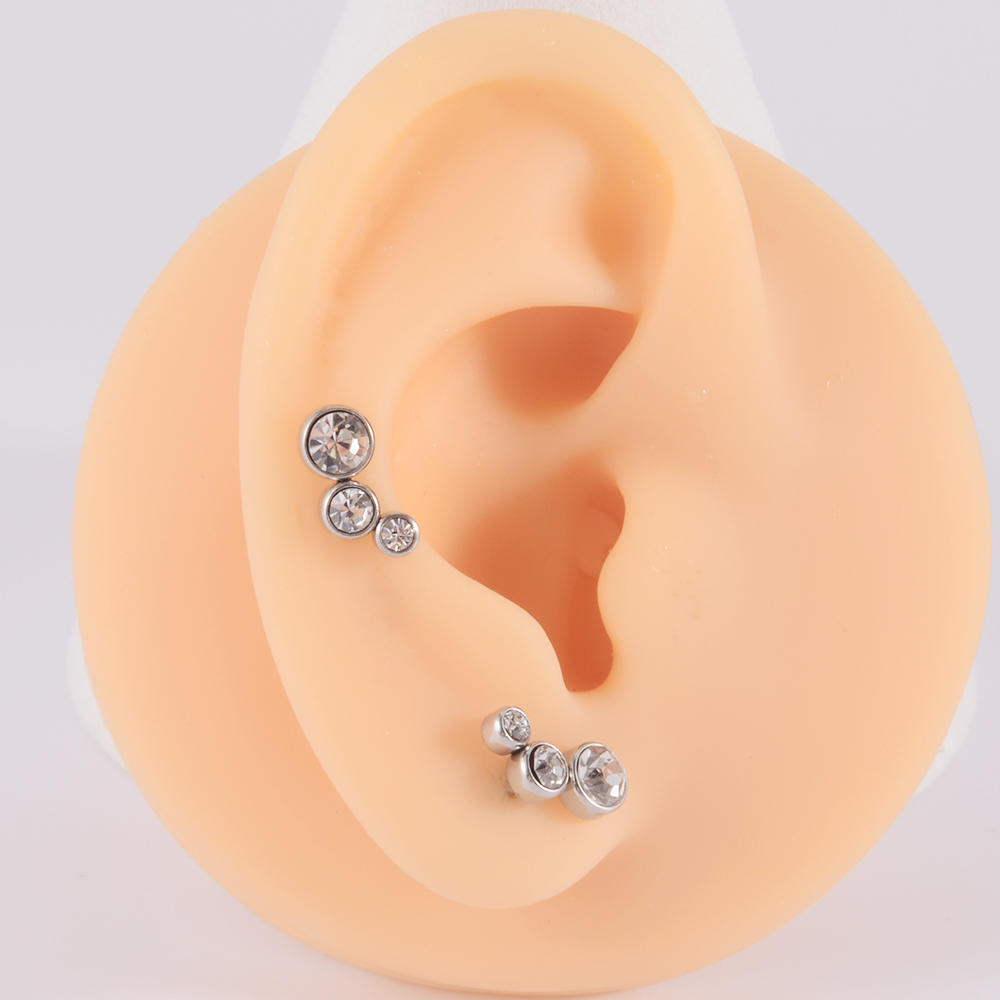 2PCS 361 Surgical Steel Crysta - Body Jewelry Surgical Steel review and price