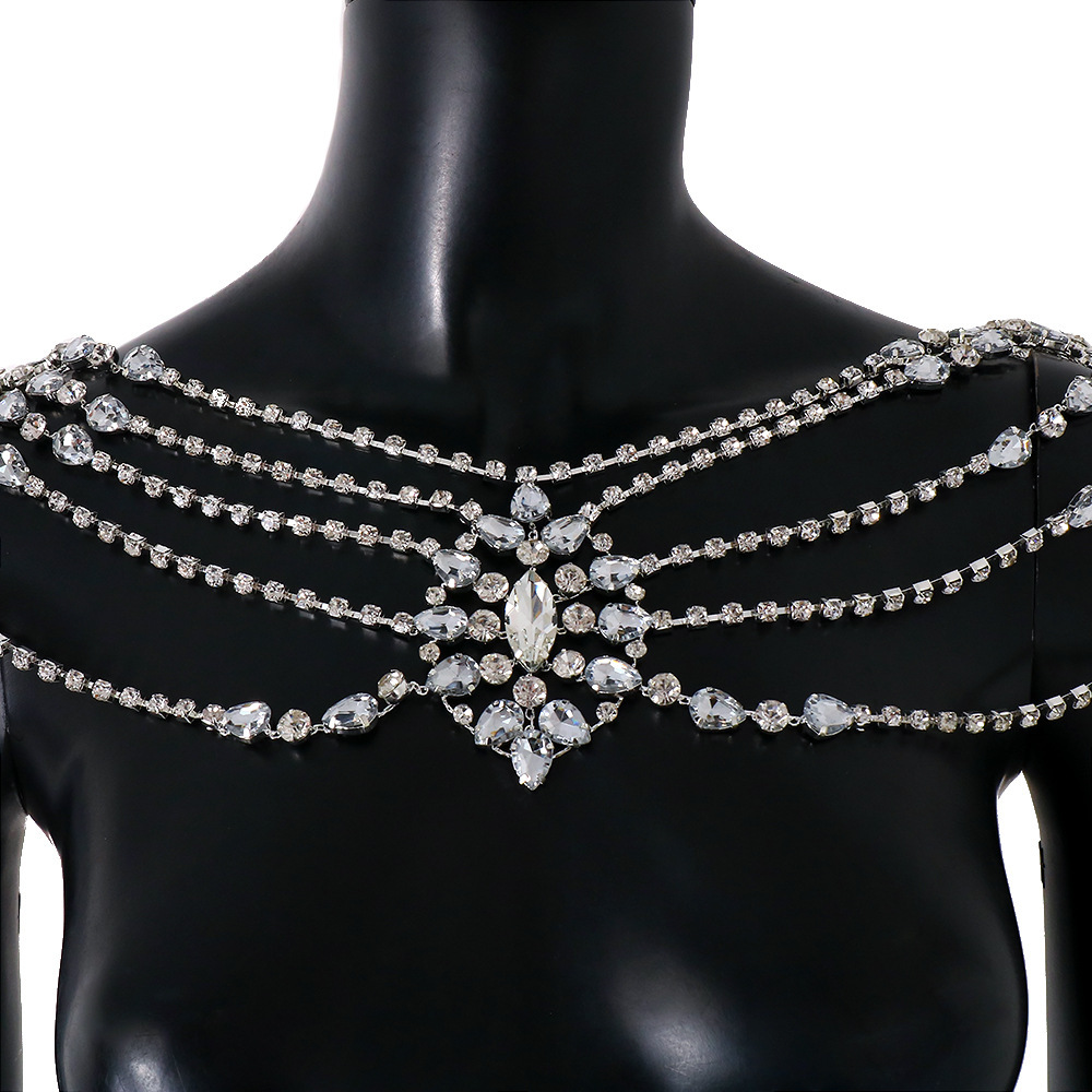 Boho Crystal Bridal Shoulder C - Body Jewelry Necklace review and price